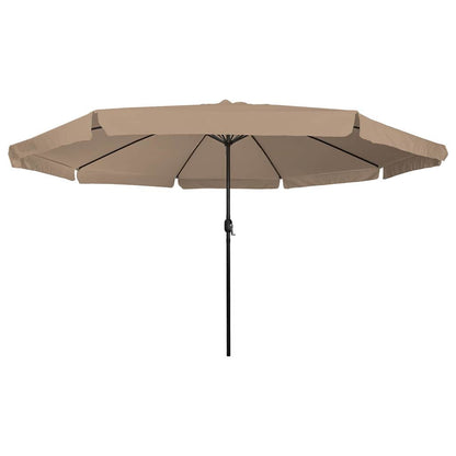 vidaXL Garden Parasol Taupe 394 x 394 x 248 cm Polyester and Steel