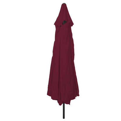 vidaXL Garden Parasol Bordeaux Red 394 x 394 x 248 cm