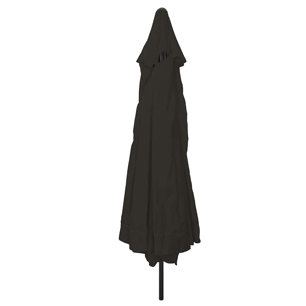vidaXL Garden Parasol Black 394 x 394 x 248 cm Polyester and Steel
