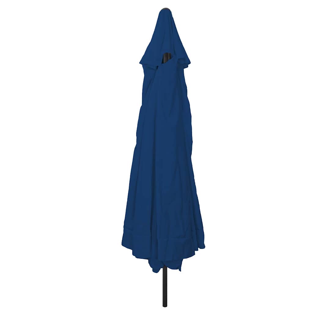 vidaXL Garden Parasol 394 x 394 x 248 cm Polyester and Steel Azurblau