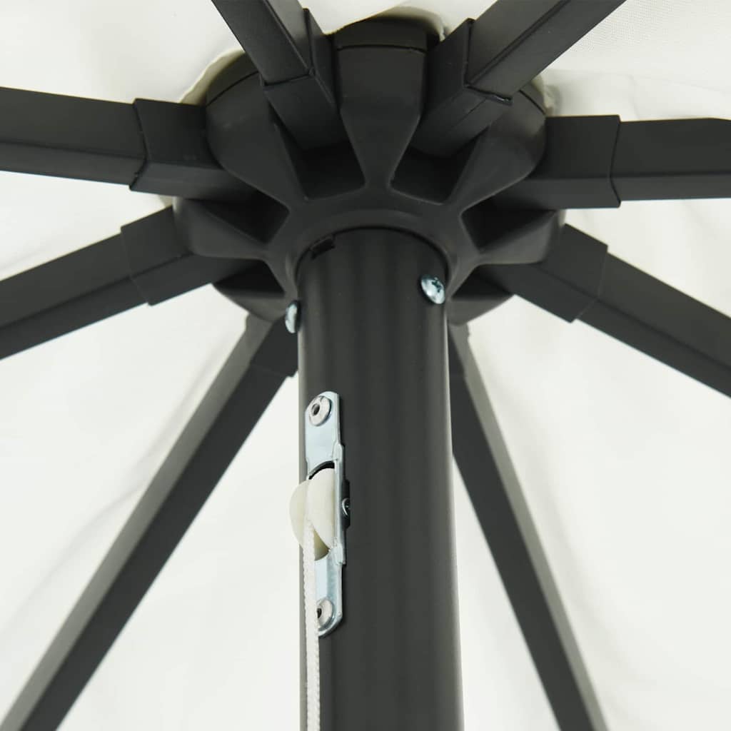 vidaXL Garden Parasol Sand and Anthracite 395 x 395 x 245 cm Polyester