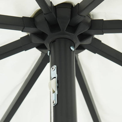 vidaXL Garden Parasol Sand and Anthracite 395 x 395 x 245 cm Polyester