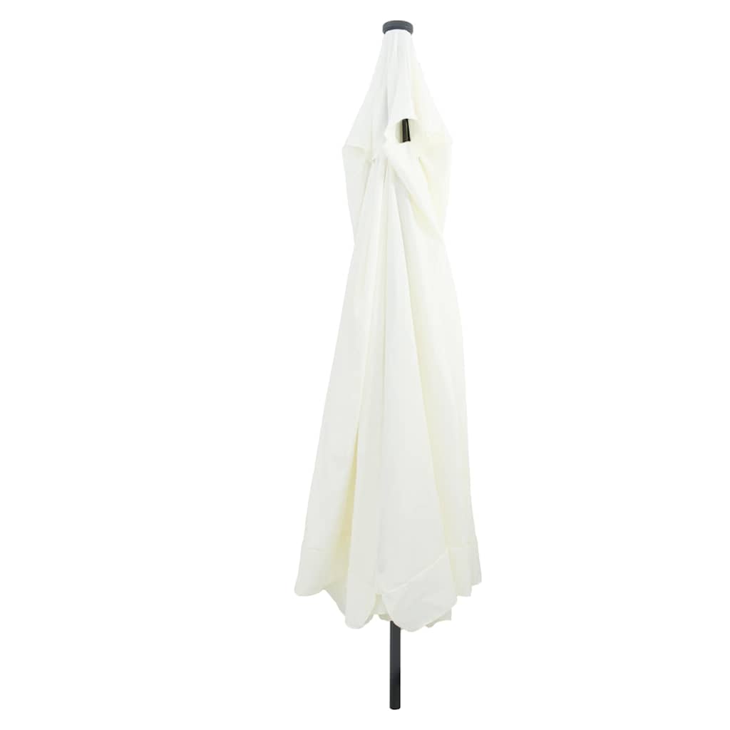 vidaXL Garden Parasol Sand and Anthracite 395 x 395 x 245 cm Polyester