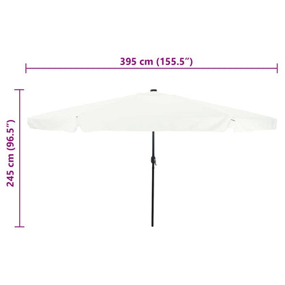 vidaXL Garden Parasol Sand and Anthracite 395 x 395 x 245 cm Polyester