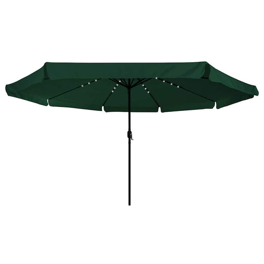 vidaXL Garden Parasol Green 395 x 395 x 245 cm Polyester