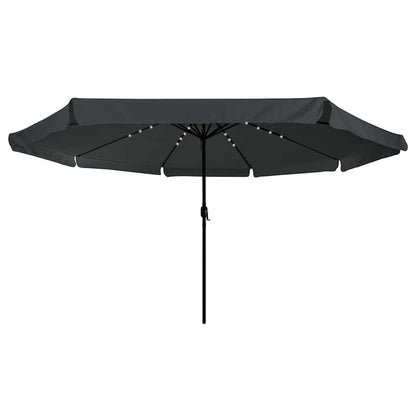 vidaXL Garden Parasol Anthracite 395 x 395 x 245 cm Polyester
