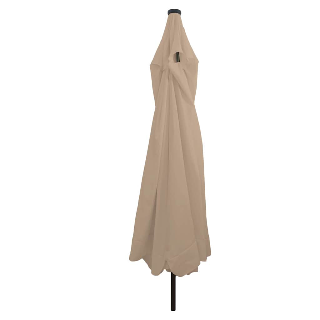 vidaXL Garden Parasol Taupe 395 x 395 x 245 cm Polyester