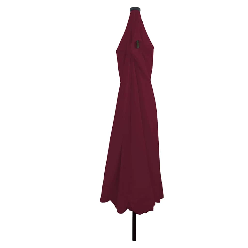vidaXL Garden Parasol Bordeaux Red 395 x 395 x 245 cm Polyester