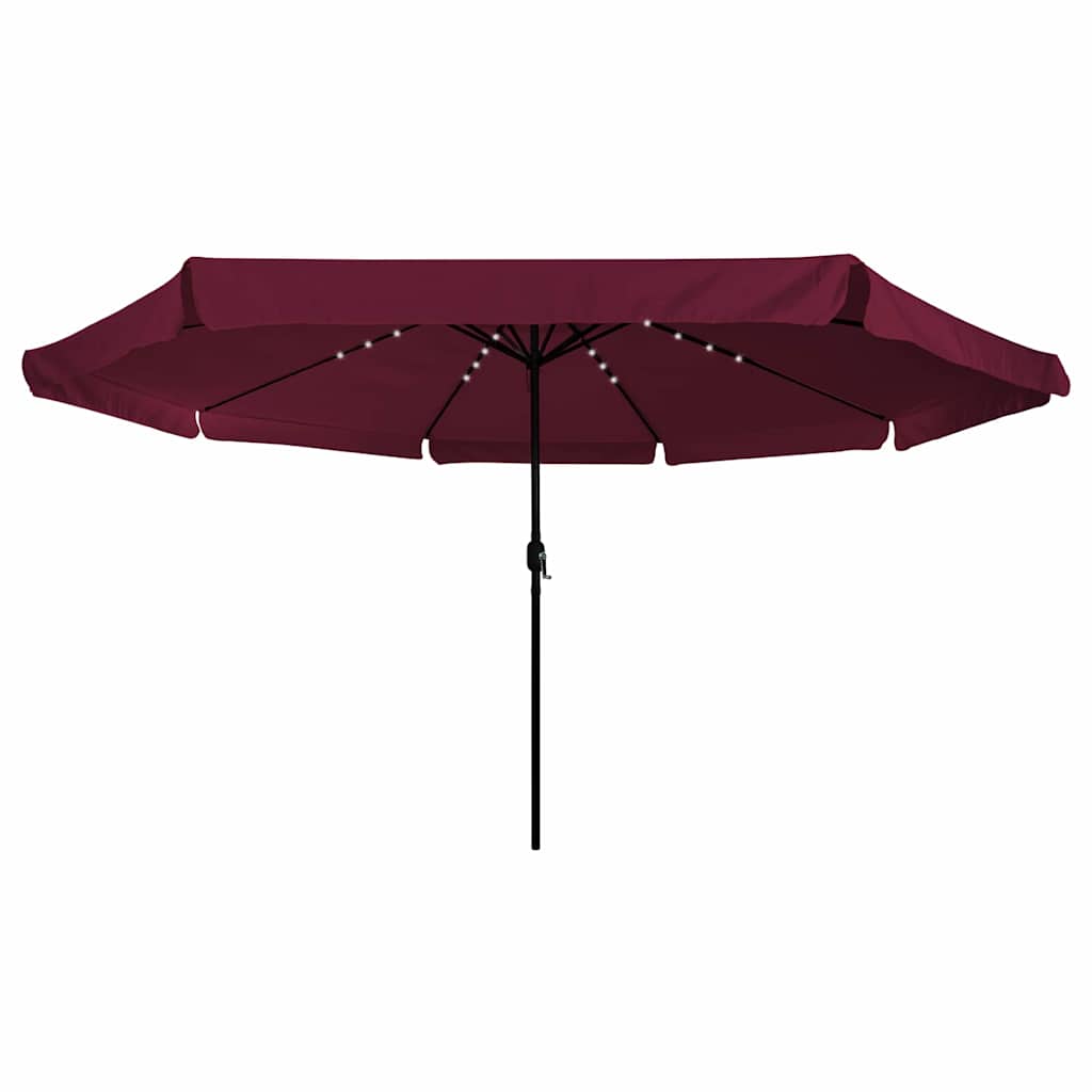 vidaXL Garden Parasol Bordeaux Red 395 x 395 x 245 cm Polyester