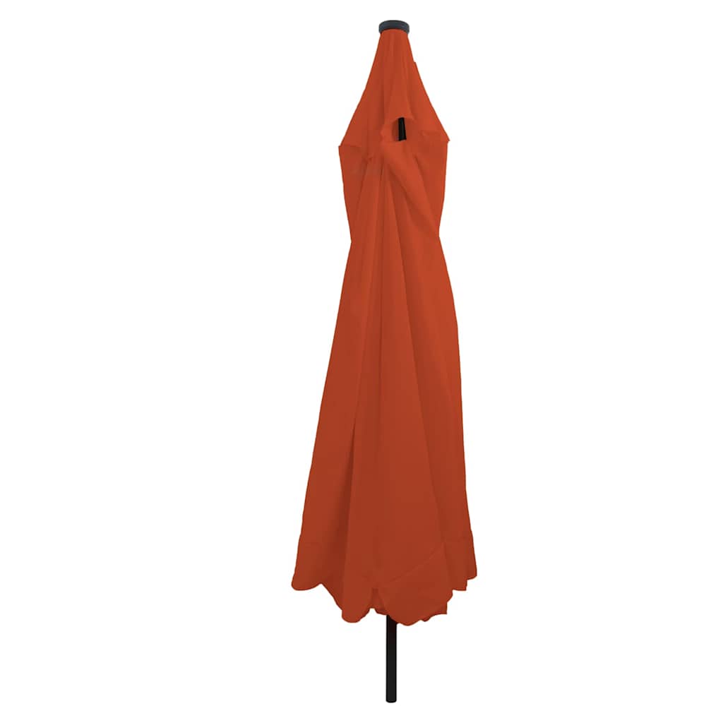 vidaXL Garden Parasol Terracotta 395 x 395 x 245 cm Polyester