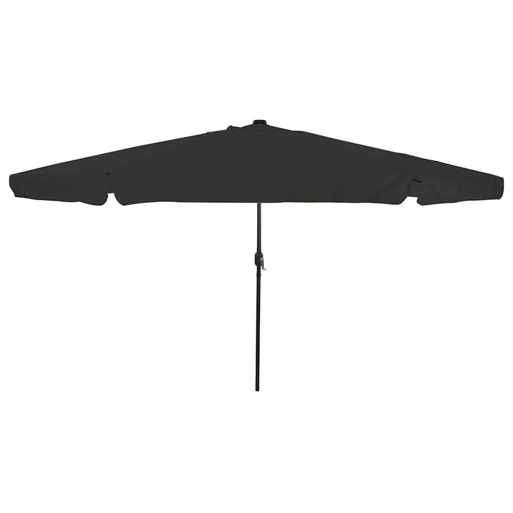 vidaXL Garden Parasol Black 395 x 395 x 245 cm Polyester