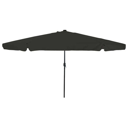 vidaXL Garden Parasol Black 395 x 395 x 245 cm Polyester