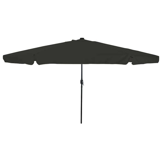 vidaXL Garden Parasol Black 395 x 395 x 245 cm Polyester