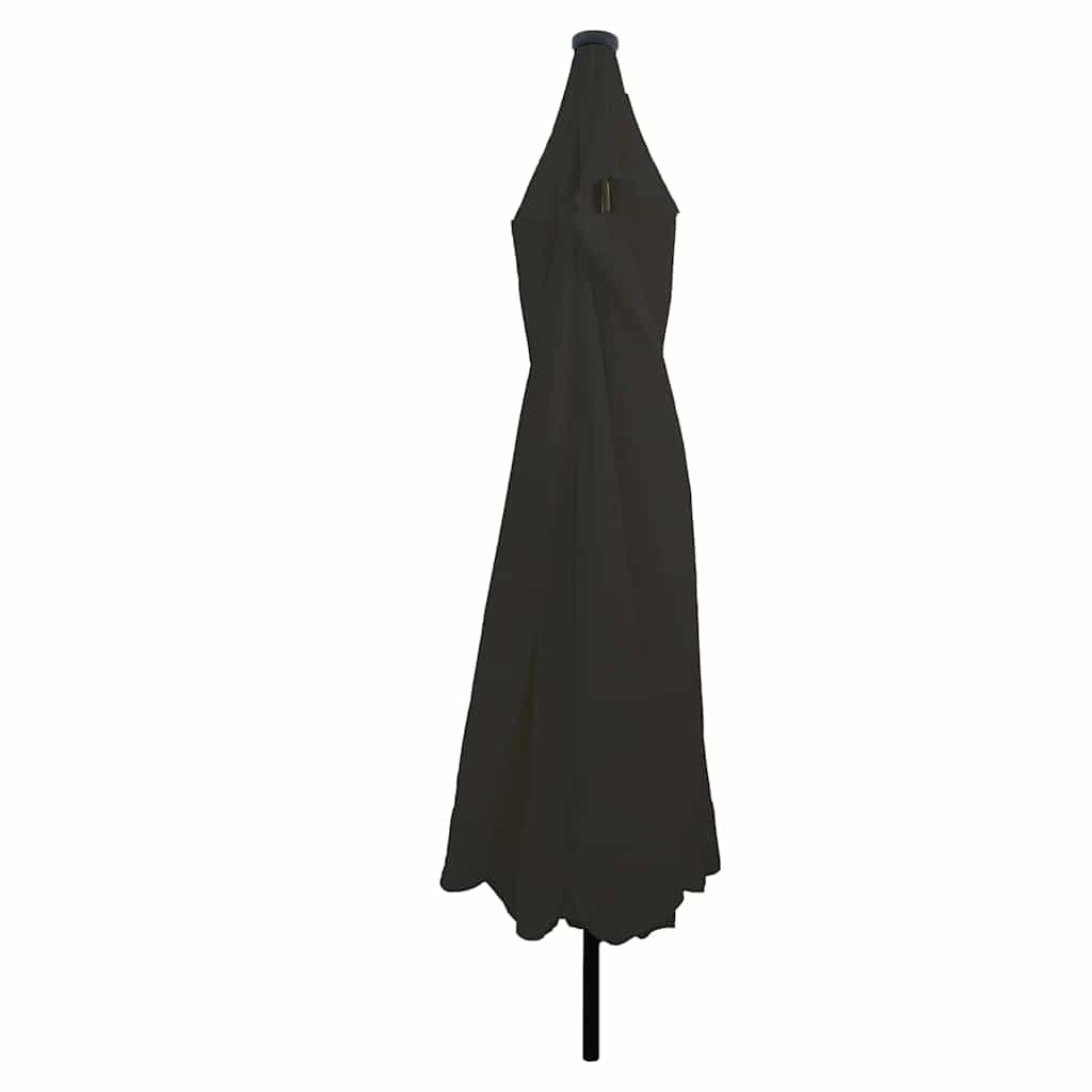 vidaXL Garden Parasol Black 395 x 395 x 245 cm Polyester