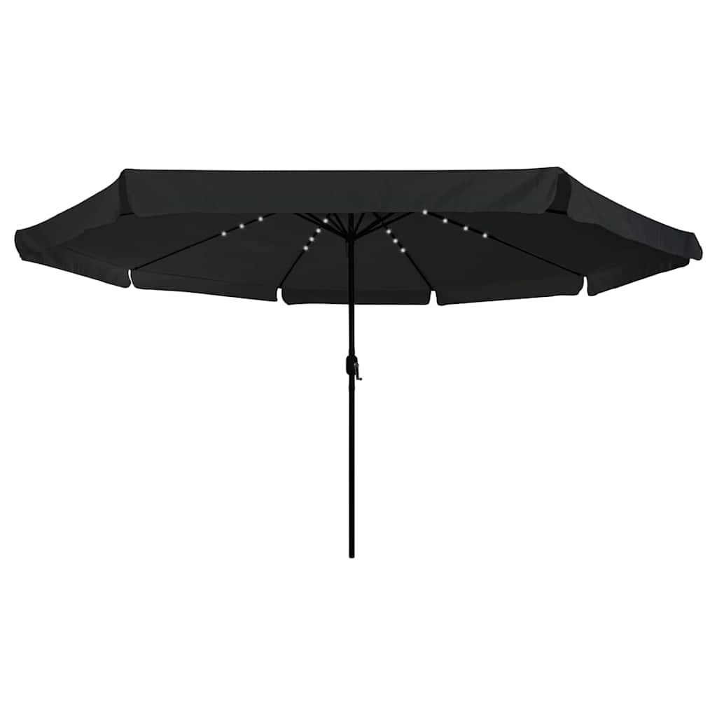 vidaXL Garden Parasol Black 395 x 395 x 245 cm Polyester