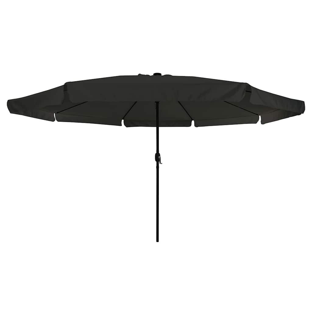 vidaXL Garden Parasol Black 395 x 395 x 245 cm Polyester