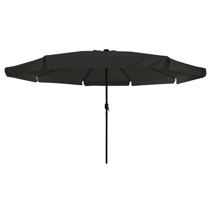 vidaXL Garden Parasol Black 395 x 395 x 245 cm Polyester