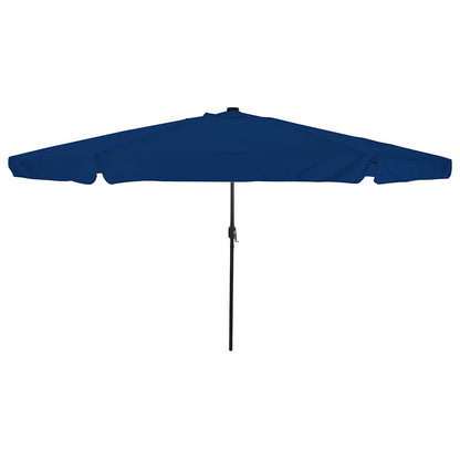 vidaXL Garden Parasol 395 x 395 x 245 cm Polyester Round Azurblau