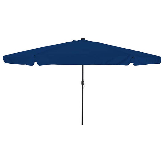 vidaXL Garden Parasol 395 x 395 x 245 cm Polyester Round Azurblau