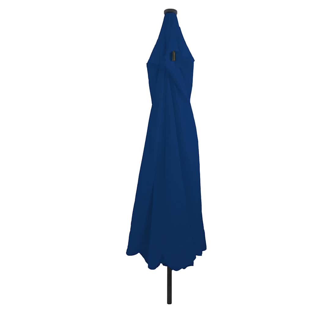 vidaXL Garden Parasol 395 x 395 x 245 cm Polyester Round Azurblau