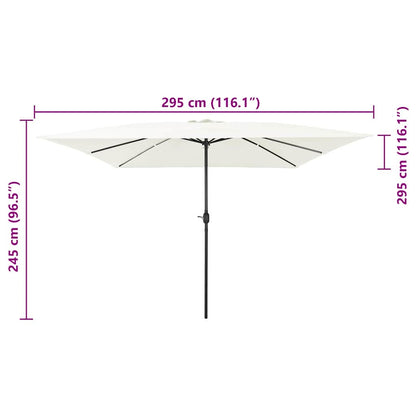vidaXL Garden Parasol Sand 295 x 295 x 245 cm Polyester and Steel