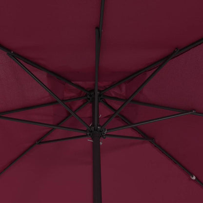 vidaXL Garden Parasol Bordeaux Red 295 x 295 x 245 cm