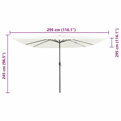 vidaXL Garden Parasol Sand 295 x 295 x 245 cm Polyester and Steel