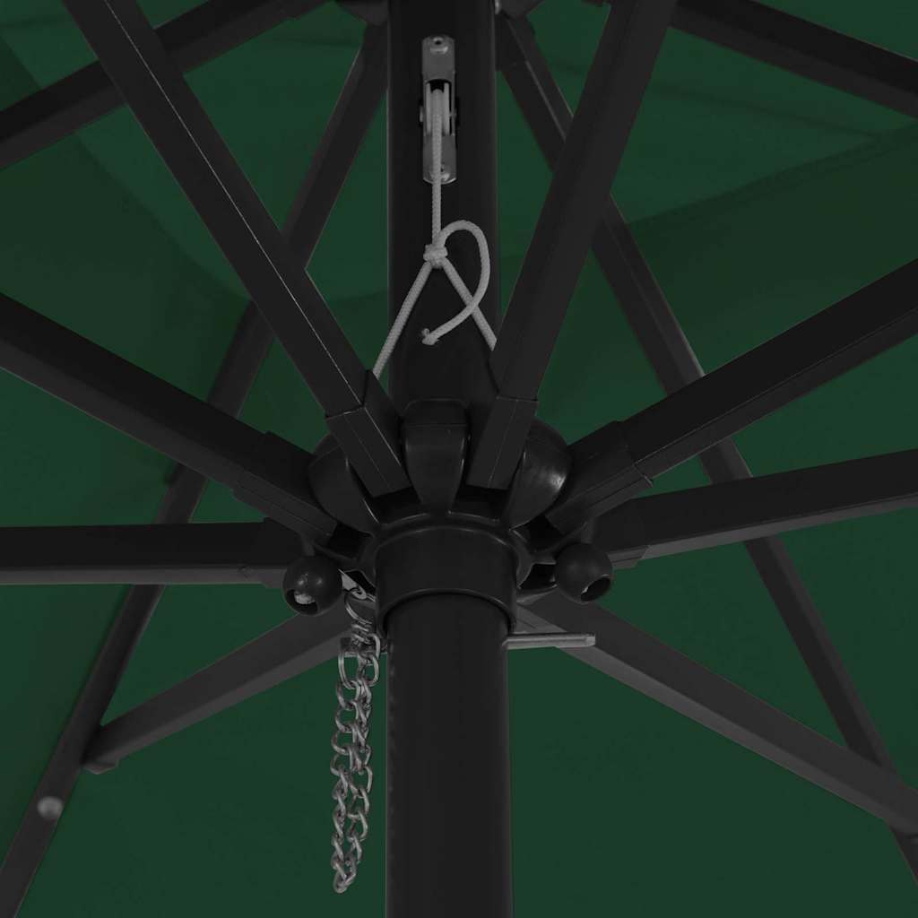 vidaXL Garden Parasol Green 295 x 295 x 245 cm Polyester and Steel