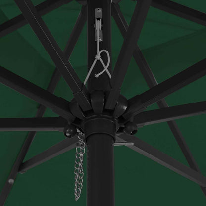 vidaXL Garden Parasol Green 295 x 295 x 245 cm Polyester and Steel