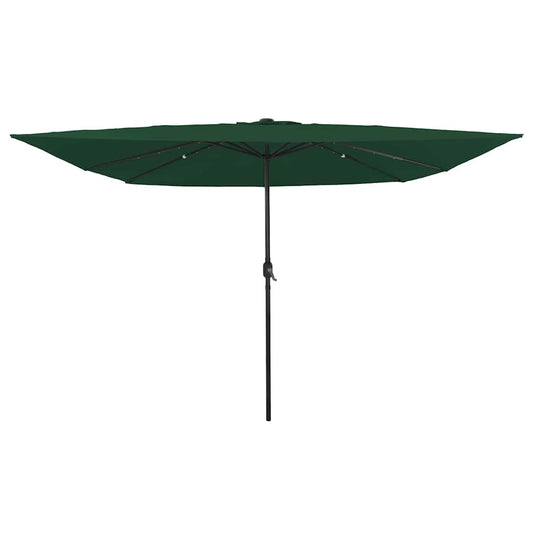 vidaXL Garden Parasol Green 295 x 295 x 245 cm Polyester and Steel