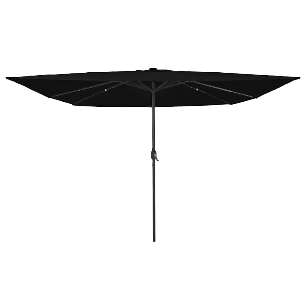 vidaXL Garden Parasol Black 295 x 295 x 245 cm Polyester and Steel
