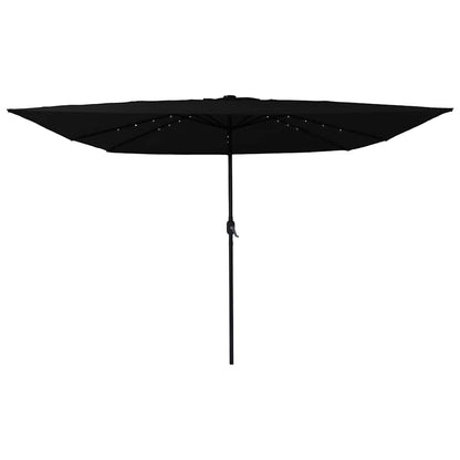 vidaXL Garden Parasol Black 295 x 295 x 245 cm Polyester and Steel