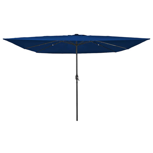vidaXL Garden Parasol 295 x 295 x 245 cm Polyester and Steel Azurblau