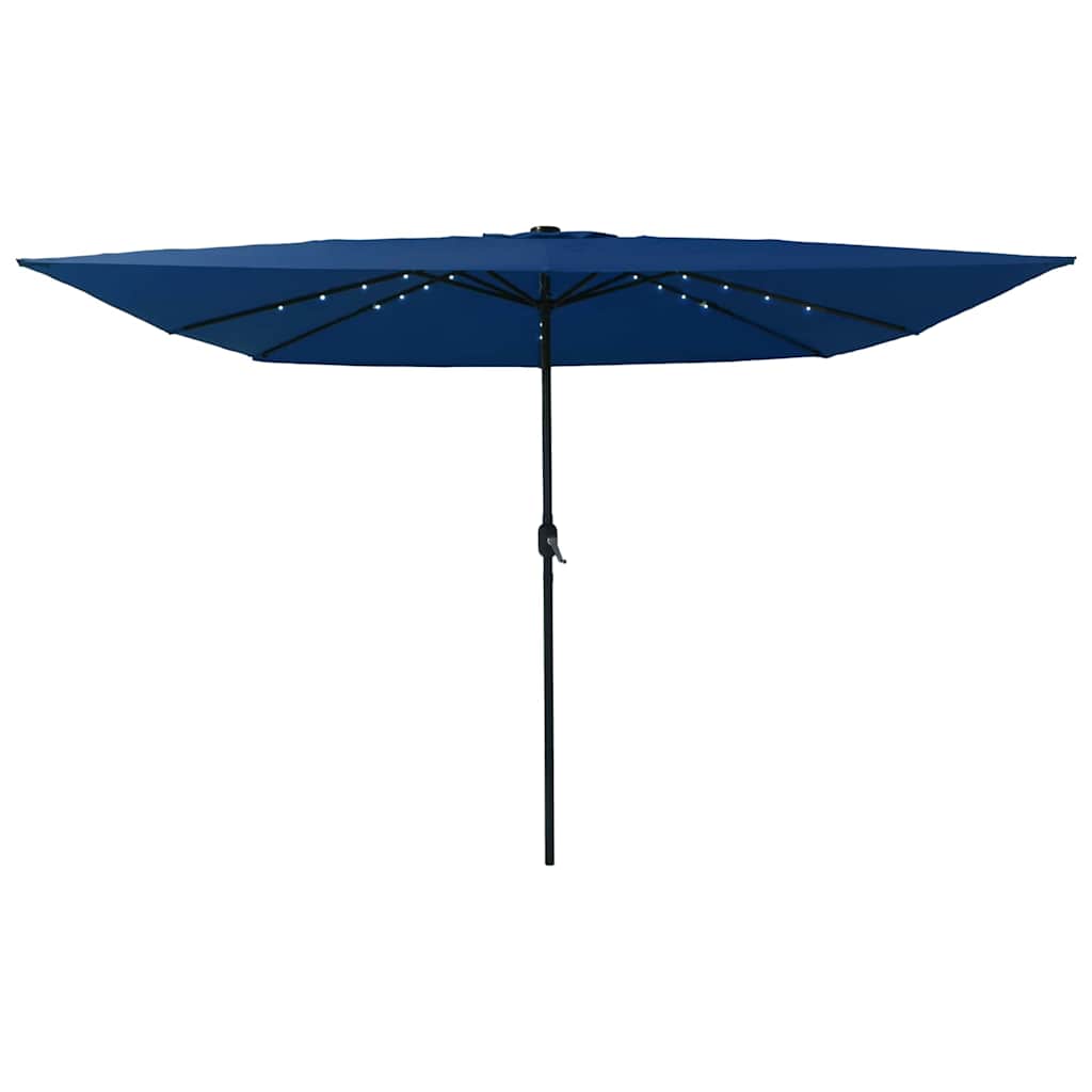 vidaXL Garden Parasol 295 x 295 x 245 cm Polyester and Steel Azurblau