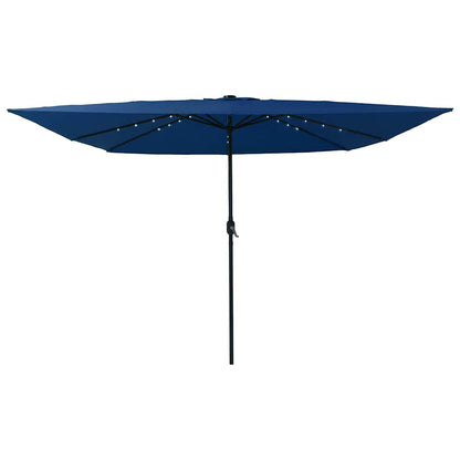 vidaXL Garden Parasol 295 x 295 x 245 cm Polyester and Steel Azurblau