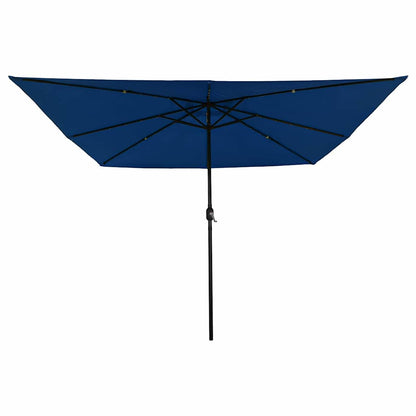 vidaXL Garden Parasol 295 x 295 x 245 cm Polyester and Steel Azurblau