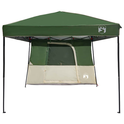 vidaXL Camping Tent Set Folding 2 pcs Green Taffeta and Fabric