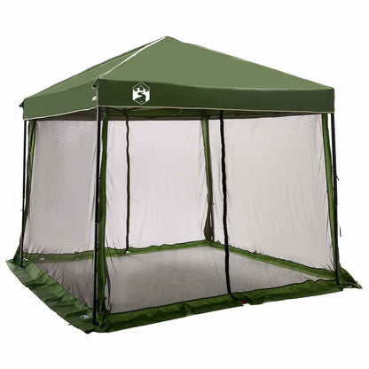 vidaXL Camping Tent Set Folding 2 pcs Green Taffeta and Fabric