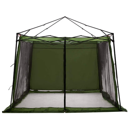 vidaXL Camping Tent Set Folding 2 pcs Green Taffeta and Fabric
