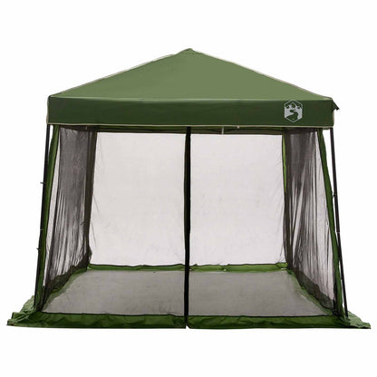 vidaXL Camping Tent Set Folding 2 pcs Green Taffeta and Fabric
