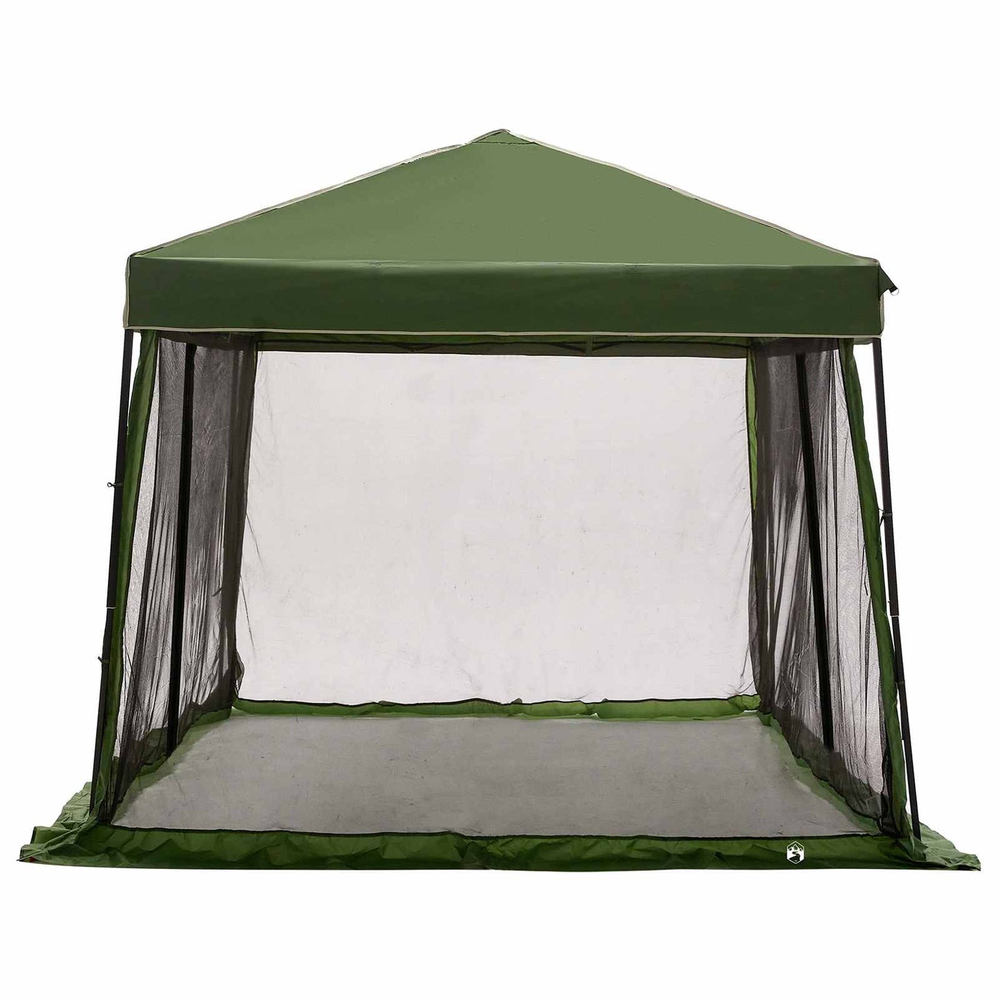 vidaXL Camping Tent Set Folding 2 pcs Green Taffeta and Fabric