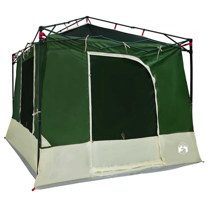 vidaXL Camping Tent Set Folding 2 pcs Green Taffeta and Fabric