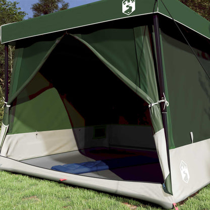 vidaXL Camping Tent Set Folding 2 pcs Green Taffeta and Fabric