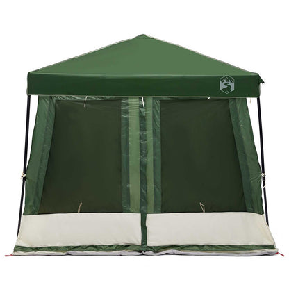 vidaXL Camping Tent Set Folding 2 pcs Green Taffeta and Fabric