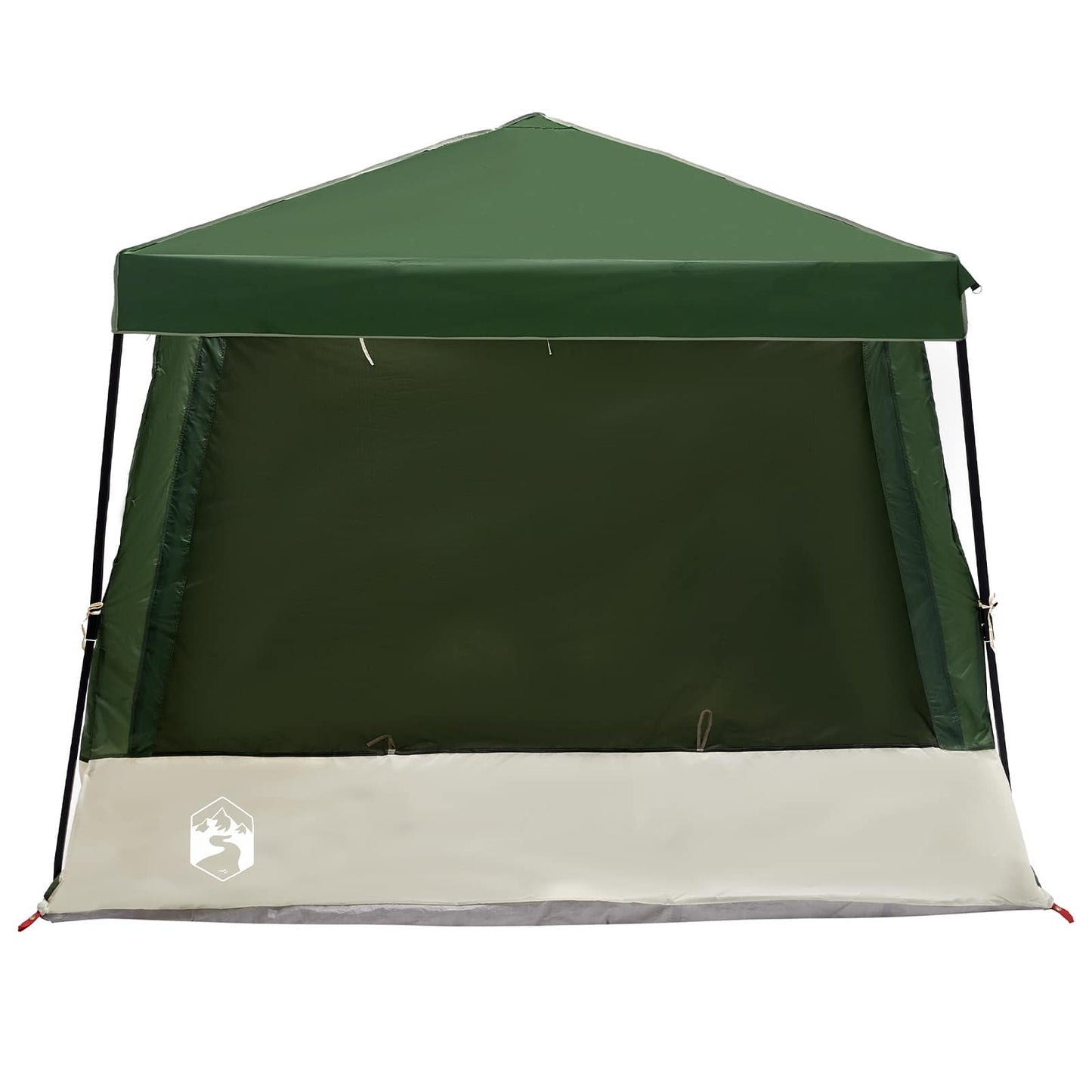 vidaXL Camping Tent Set Folding 2 pcs Green Taffeta and Fabric