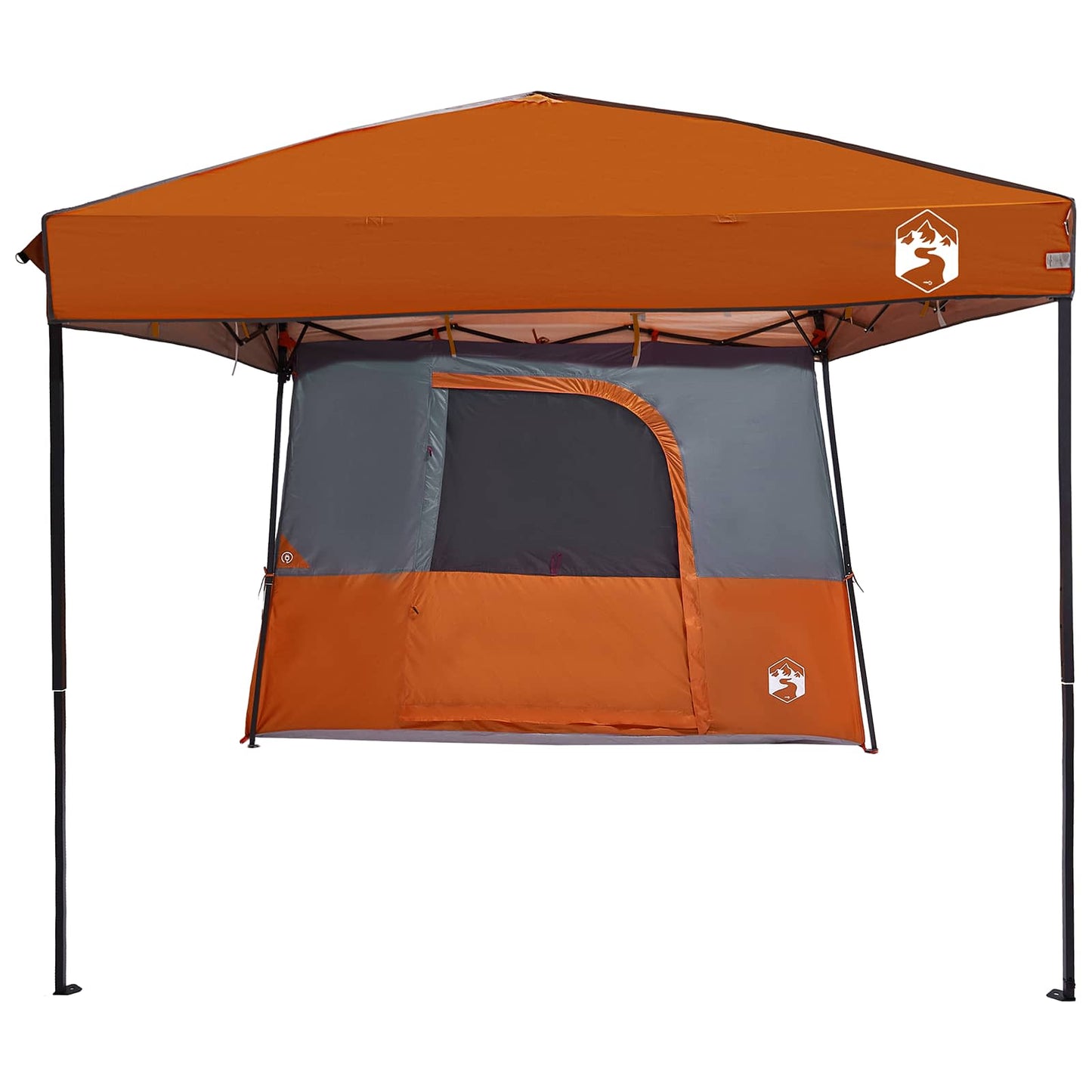 vidaXL Camping Tent Set Folding 2 pcs Orange Taffeta and Fabric