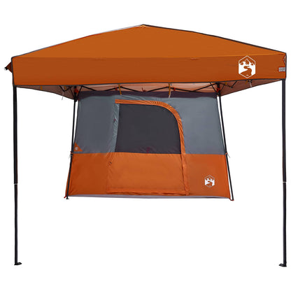vidaXL Camping Tent Set Folding 2 pcs Orange Taffeta and Fabric