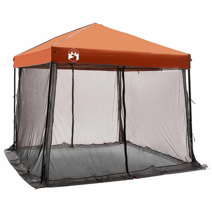 vidaXL Camping Tent Set 2 pcs Grey and Orange Taffeta and Fabric