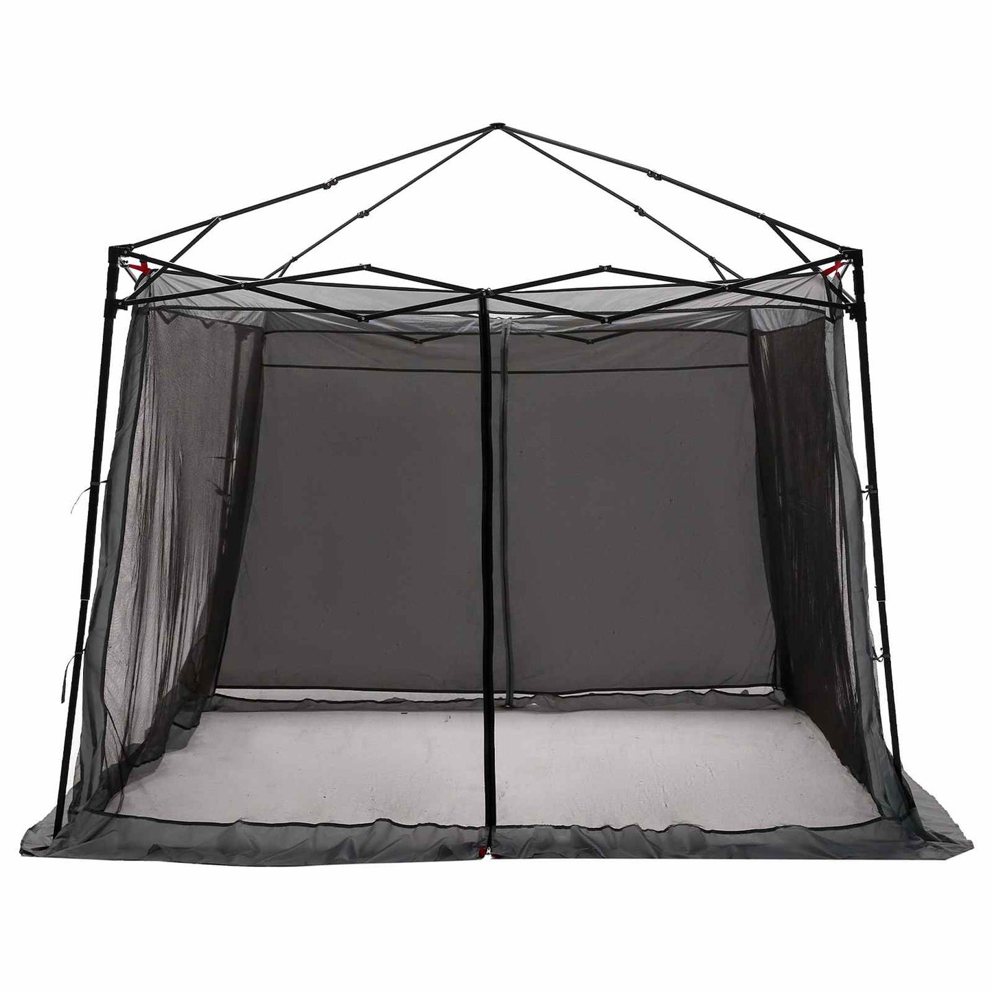 vidaXL Camping Tent Set 2 pcs Grey and Orange Taffeta and Fabric