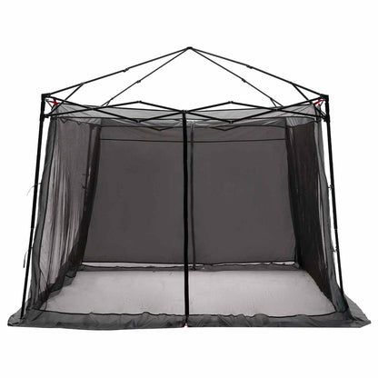 vidaXL Camping Tent Set 2 pcs Grey and Orange Taffeta and Fabric